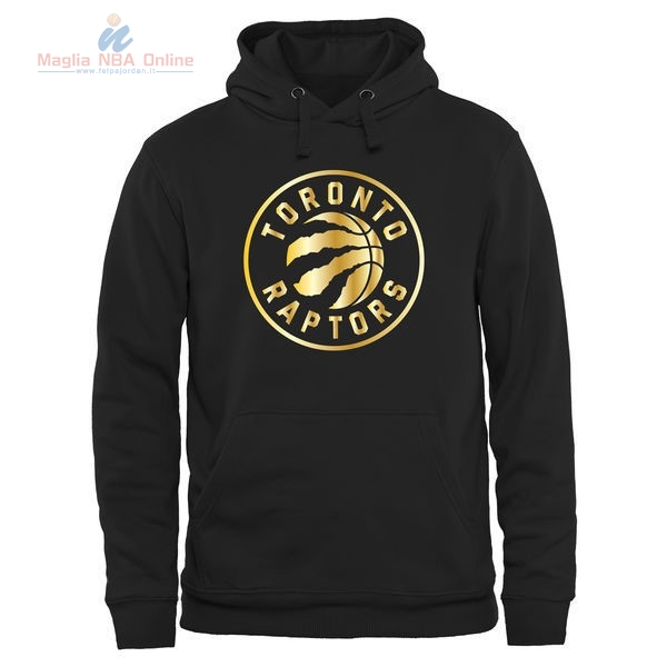 Acquista Felpe Con Cappuccio NBA Toronto Raptors Nero Oro