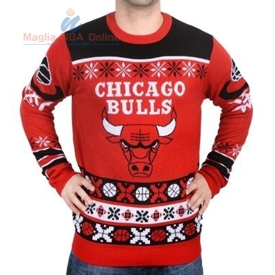 Acquista Maglione Ugly Unisex Chicago Bulls Rosso