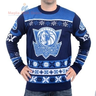 Acquista Maglione Ugly Unisex Dallas Mavericks Blu