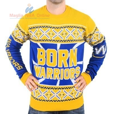 Acquista Maglione Ugly Unisex Golden State Warriors Giallo