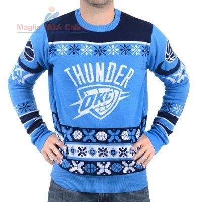 Acquista Maglione Ugly Unisex Oklahoma City Thunder Blu