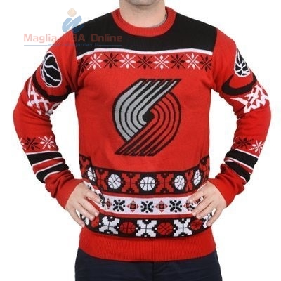 Acquista Maglione Ugly Unisex Portland Trail Blazers Rosso Nero