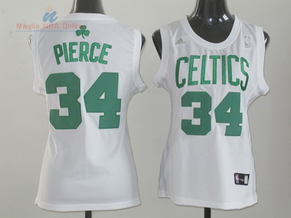 Acquista Maglia NBA Donna Boston Celtics #34 Paul Pierce Bianco