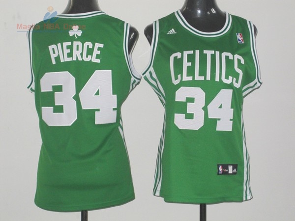 Acquista Maglia NBA Donna Boston Celtics #34 Paul Pierce Verde