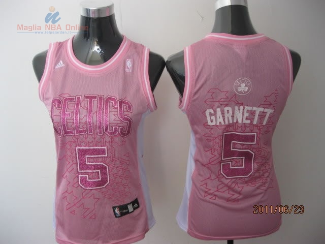 Acquista Maglia NBA Donna Boston Celtics #5 Kevin Garnett Rose