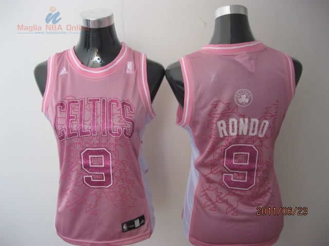 Acquista Maglia NBA Donna Boston Celtics #9 Rajon Rondo Rose