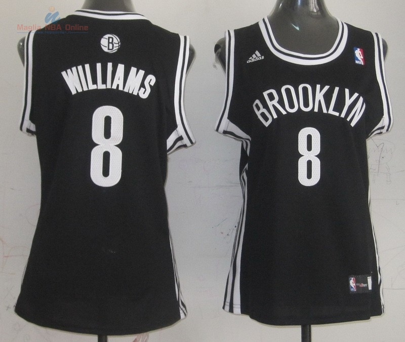 Acquista Maglia NBA Donna Brooklyn Nets #8 Deron Michael Williams Nero