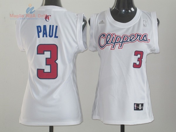 Acquista Maglia NBA Donna Los Angeles Clippers #3 Chris Paul Bianco