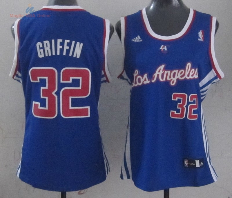 Acquista Maglia NBA Donna Los Angeles Clippers #32 Blake Griffin Blu