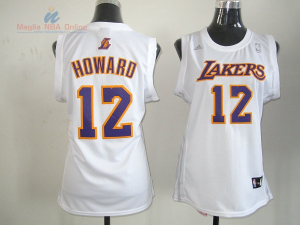 Acquista Maglia NBA Donna Los Angeles Lakers #12 Dwight Howard Bianco