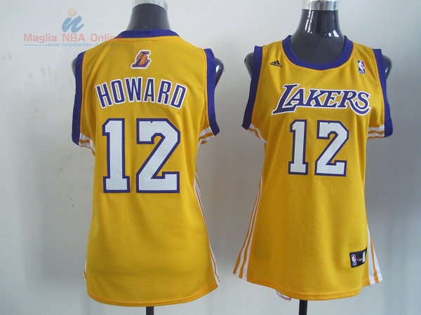 Acquista Maglia NBA Donna Los Angeles Lakers #12 Dwight Howard Giallo