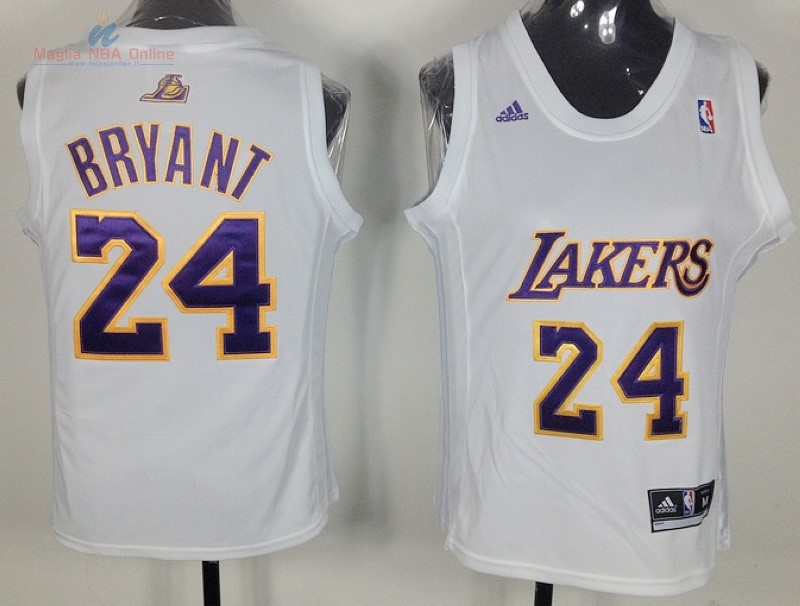 Acquista Maglia NBA Donna Los Angeles Lakers #24 Kobe Bryant Bianco