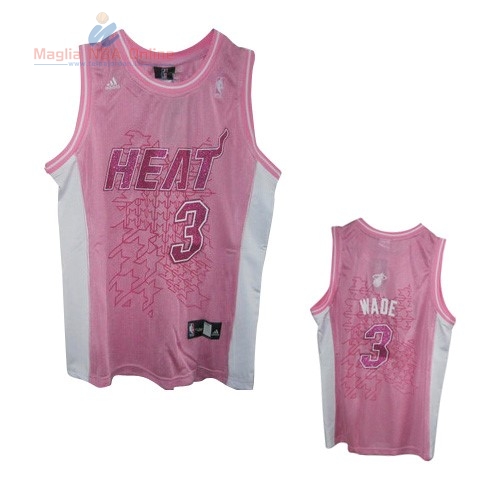 Acquista Maglia NBA Donna Miami Heat #3 Dwyane Wade Rose