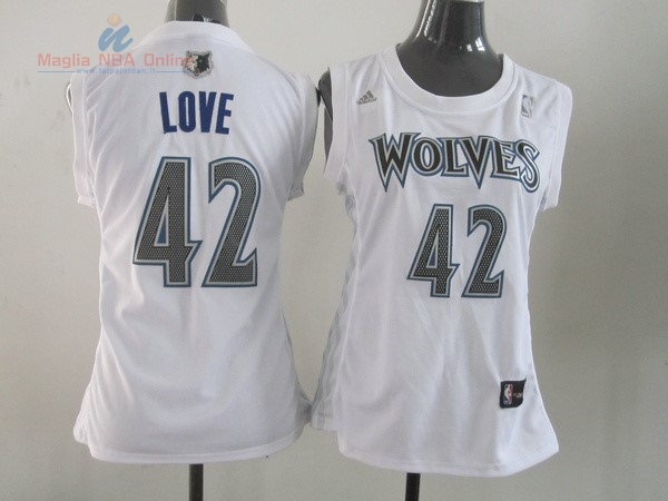 Acquista Maglia NBA Donna Minnesota Timberwolves #42 Kevin Love Bianco