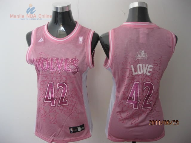 Acquista Maglia NBA Donna Minnesota Timberwolves #42 Kevin Love Rose