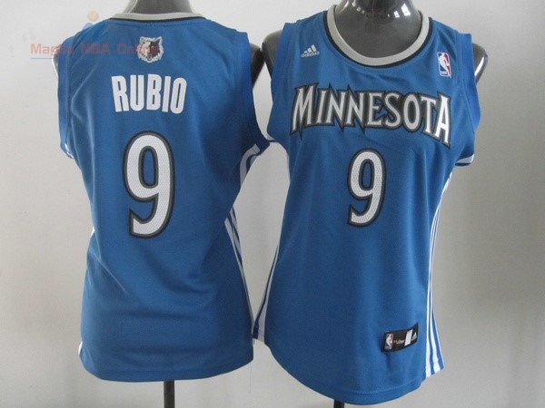 Acquista Maglia NBA Donna Minnesota Timberwolves #9 Ricky Rubio Blu