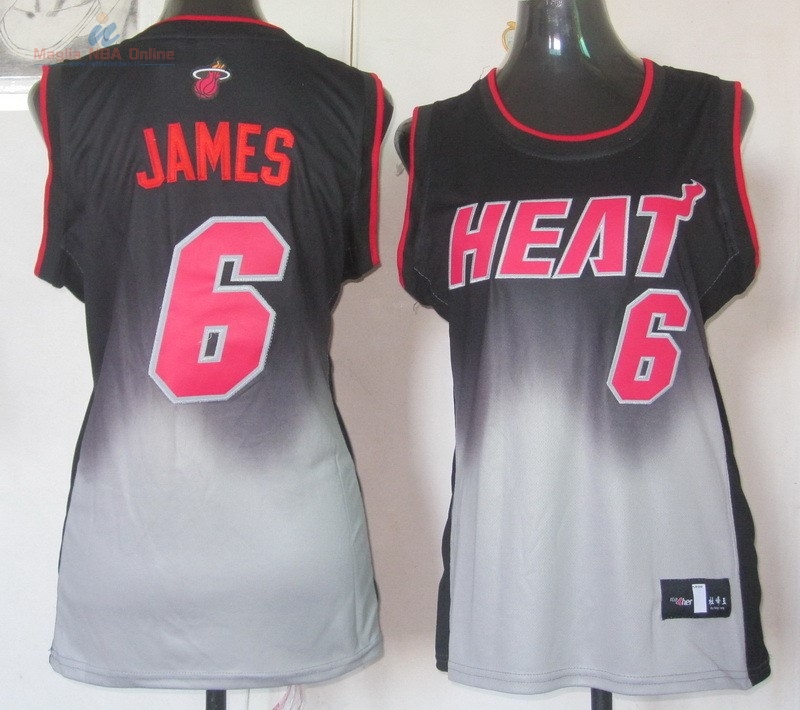 Acquista Maglia NBA Donna Moda Risuonare #6 LeBron Jamese