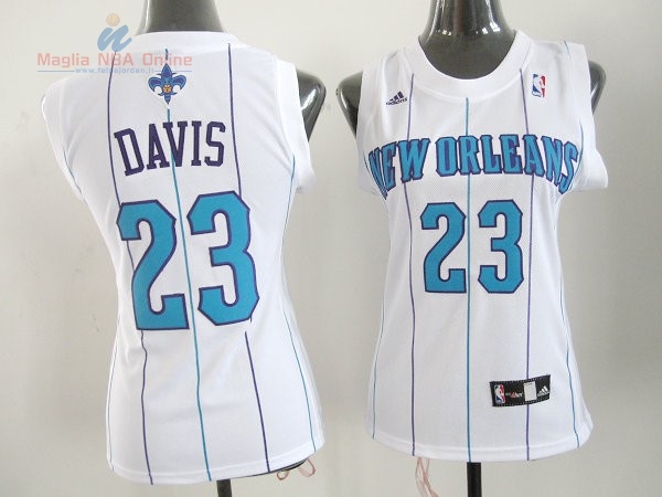 Acquista Maglia NBA Donna New Orleans Pelicans #23 Anthony Davis Bianco