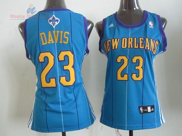 Acquista Maglia NBA Donna New Orleans Pelicans #23 Anthony Davis Blu