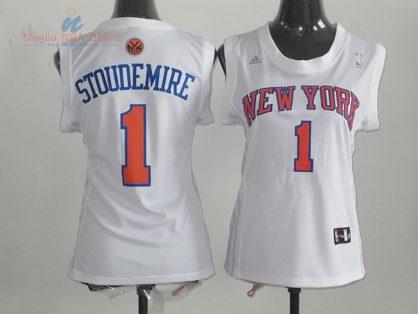 Acquista Maglia NBA Donna New York Knicks #1 Amar'e Stoudemire Bianco