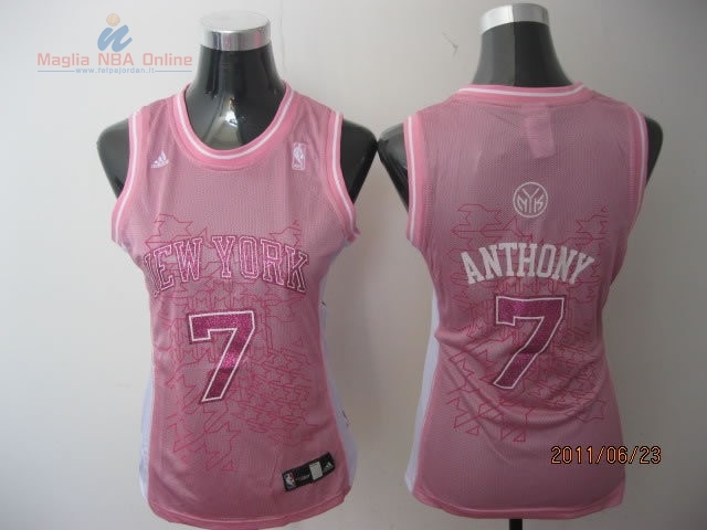 Acquista Maglia NBA Donna New York Knicks #7 Carmelo Anthony Rose