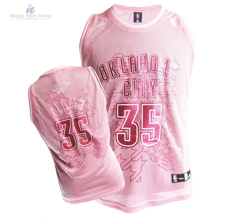 Acquista Maglia NBA Donna Oklahoma City Thunder #35 Kevin Durant Rose