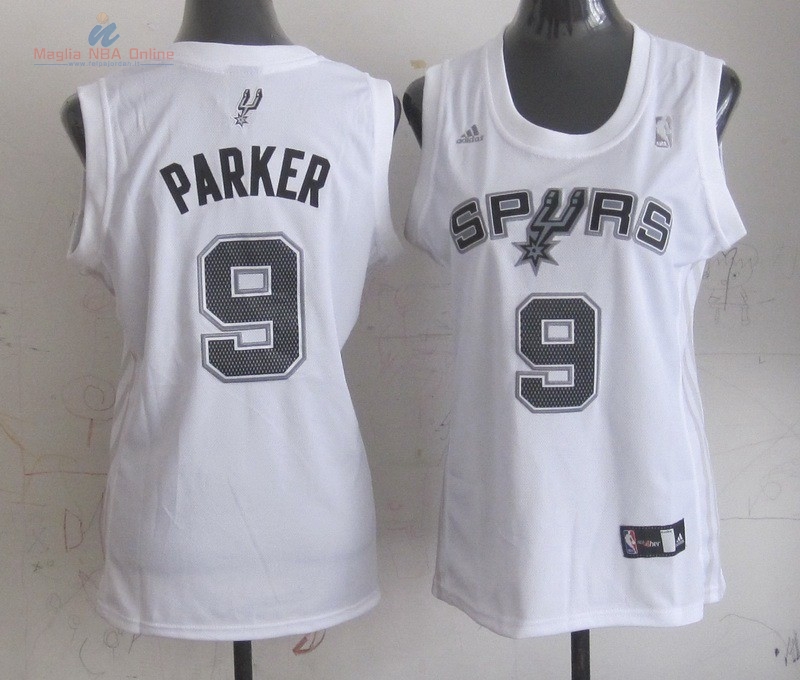 Acquista Maglia NBA Donna San Antonio Spurs #9 Tony Parker Bianco