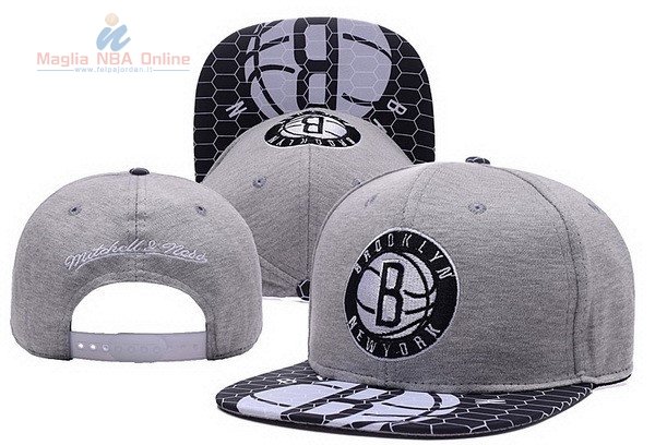 Acquista Cappelli 2016 Brooklyn Nets Grigio Nero