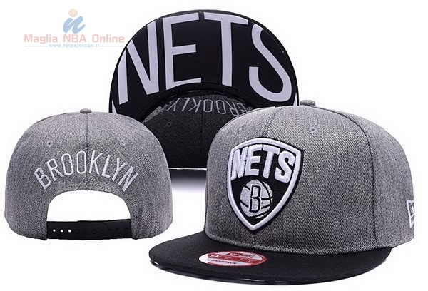 Acquista Cappelli 2016 Brooklyn Nets Nero Grigio