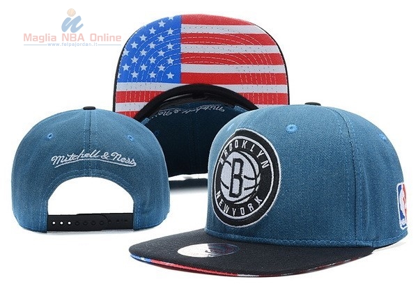 Acquista Cappelli 2016 Brooklyn Nets USA Bandiera Blu