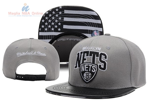 Acquista Cappelli 2016 Brooklyn Nets USA Bandiera Grigio