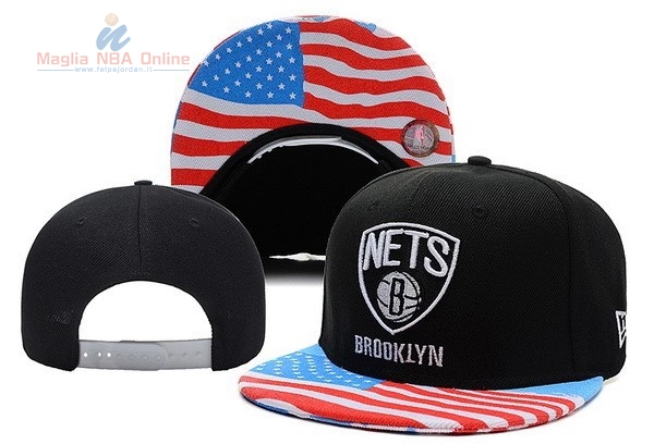Acquista Cappelli 2016 Brooklyn Nets USA Bandiera Rosso