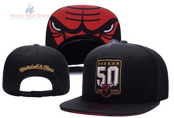 Acquista Cappelli 2016 Chicago Bulls 50 Nero