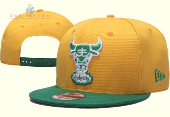 Acquista Cappelli 2016 Chicago Bulls Giallo Verde