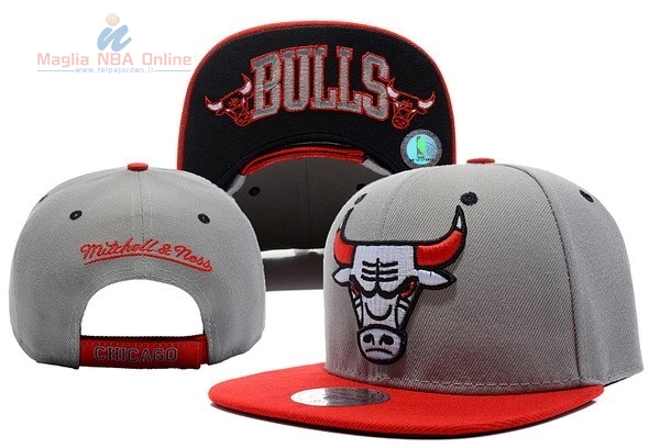 Acquista Cappelli 2016 Chicago Bulls Grigio Rosso 002