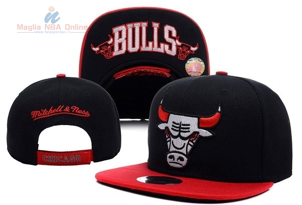 Acquista Cappelli 2016 Chicago Bulls Nero Rosso 005