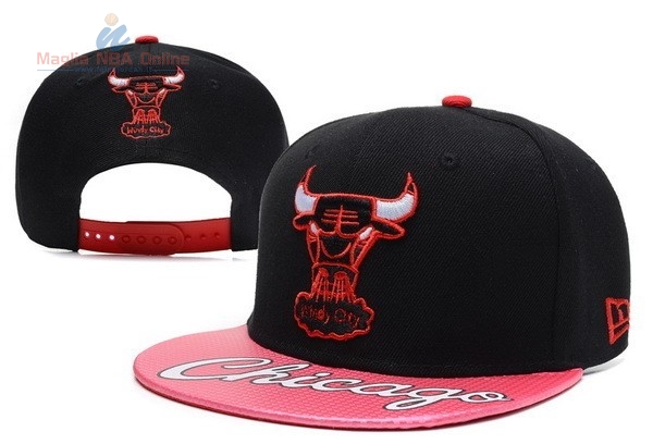 Acquista Cappelli 2016 Chicago Bulls Nero Rosso 008