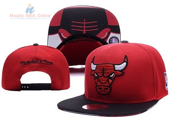 Acquista Cappelli 2016 Chicago Bulls Nero Rosso 011