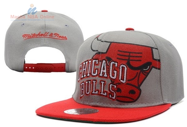 Acquista Cappelli 2016 Chicago Bulls Rosso Grigio