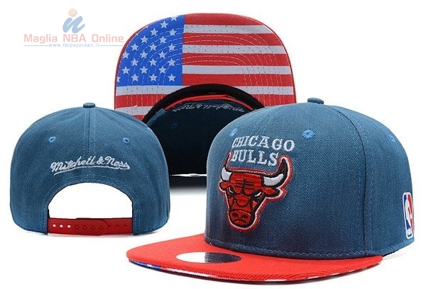 Acquista Cappelli 2016 Chicago Bulls USA Bandiera Blu