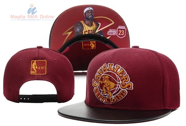 Acquista Cappelli 2016 Cleveland Cavaliers Rosso Nero 001