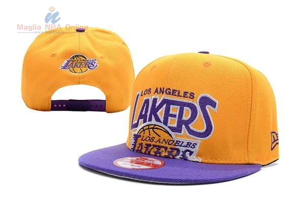 Acquista Cappelli 2016 Los Angeles Lakers Giallo Porpora 001