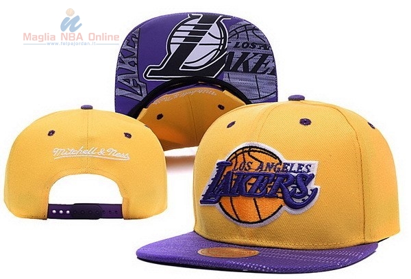 Acquista Cappelli 2016 Los Angeles Lakers Giallo Porpora