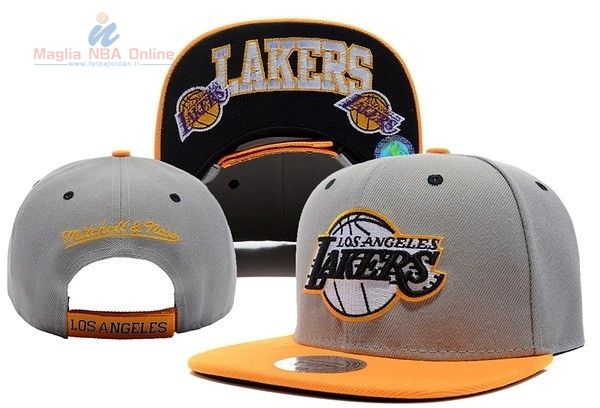 Acquista Cappelli 2016 Los Angeles Lakers Grigio Giallo 001