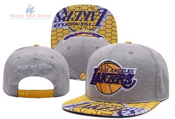 Acquista Cappelli 2016 Los Angeles Lakers Grigio Giallo