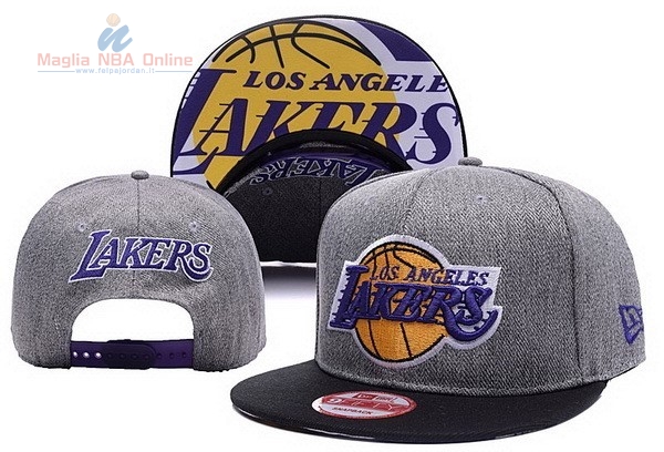 Acquista Cappelli 2016 Los Angeles Lakers Grigio Nero 001