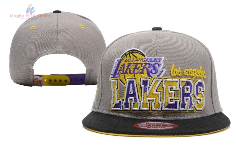 Acquista Cappelli 2016 Los Angeles Lakers Grigio Nero