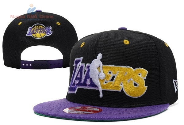 Acquista Cappelli 2016 Los Angeles Lakers Nero Porpora Giallo