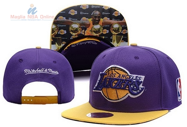 Acquista Cappelli 2016 Los Angeles Lakers Porpora Giallo 003