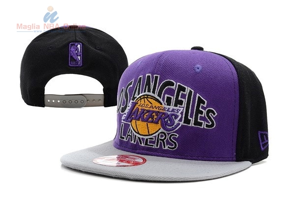 Acquista Cappelli 2016 Los Angeles Lakers Porpora Grigio